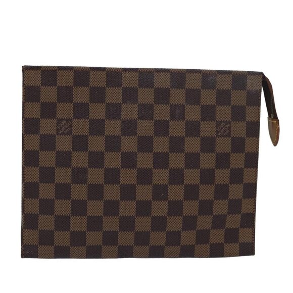 LOUIS VUITTON Damier Ebene Poche Toilette 26 Pouch - Picture 1 of 15